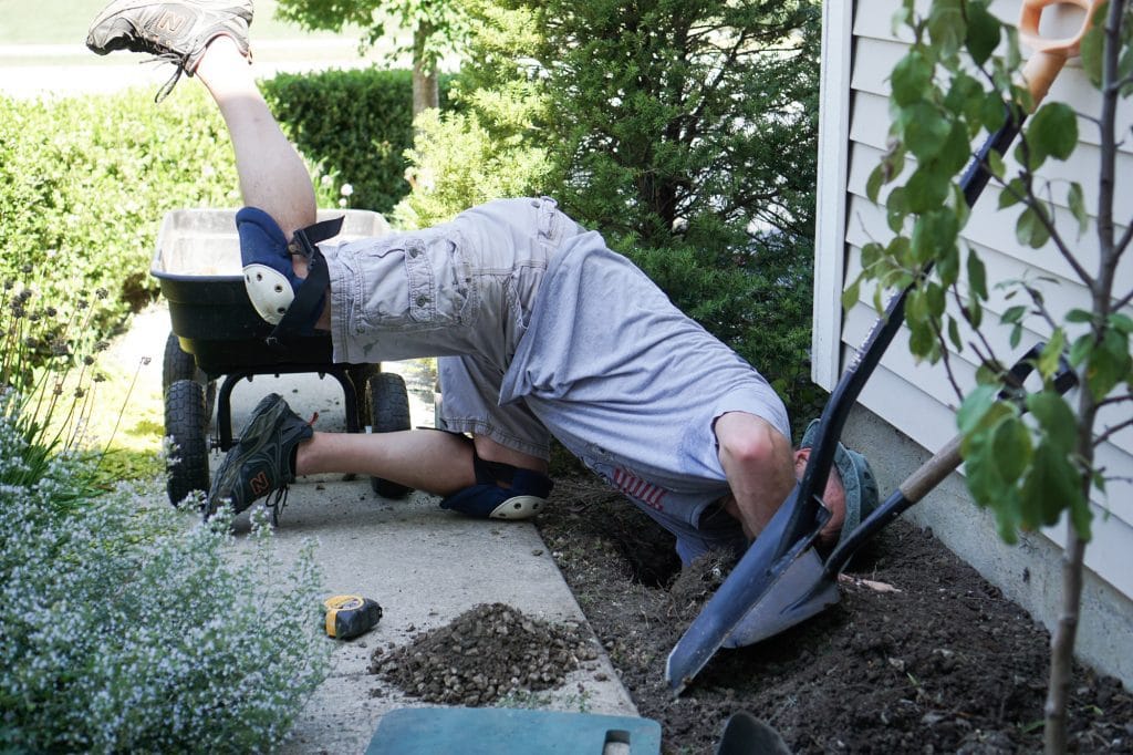 Hand Digging Espalier Post