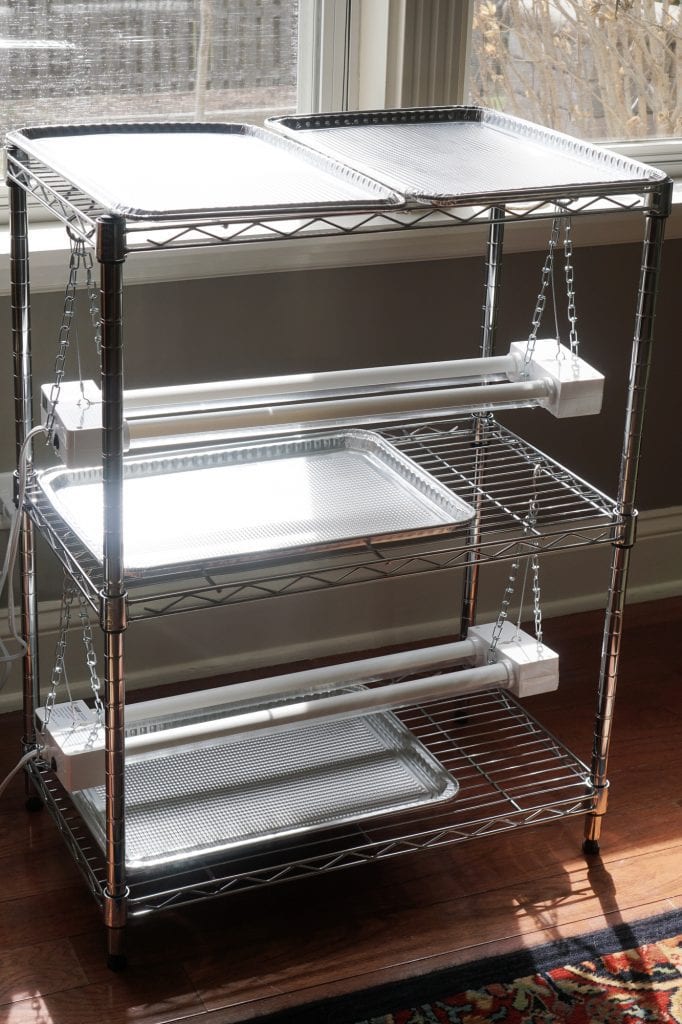 Completed Seed Starting Rack