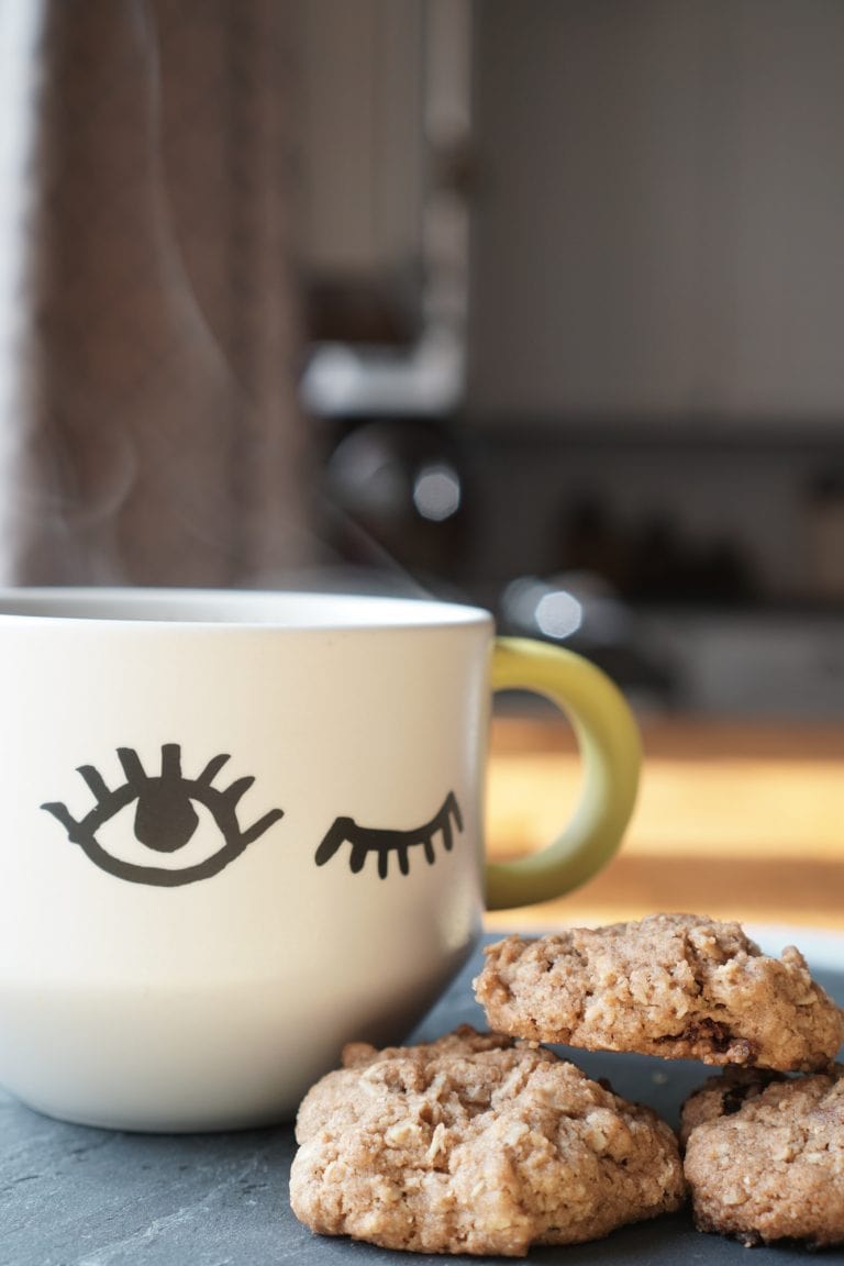 Steaming Coffee Oatmeal Cookies