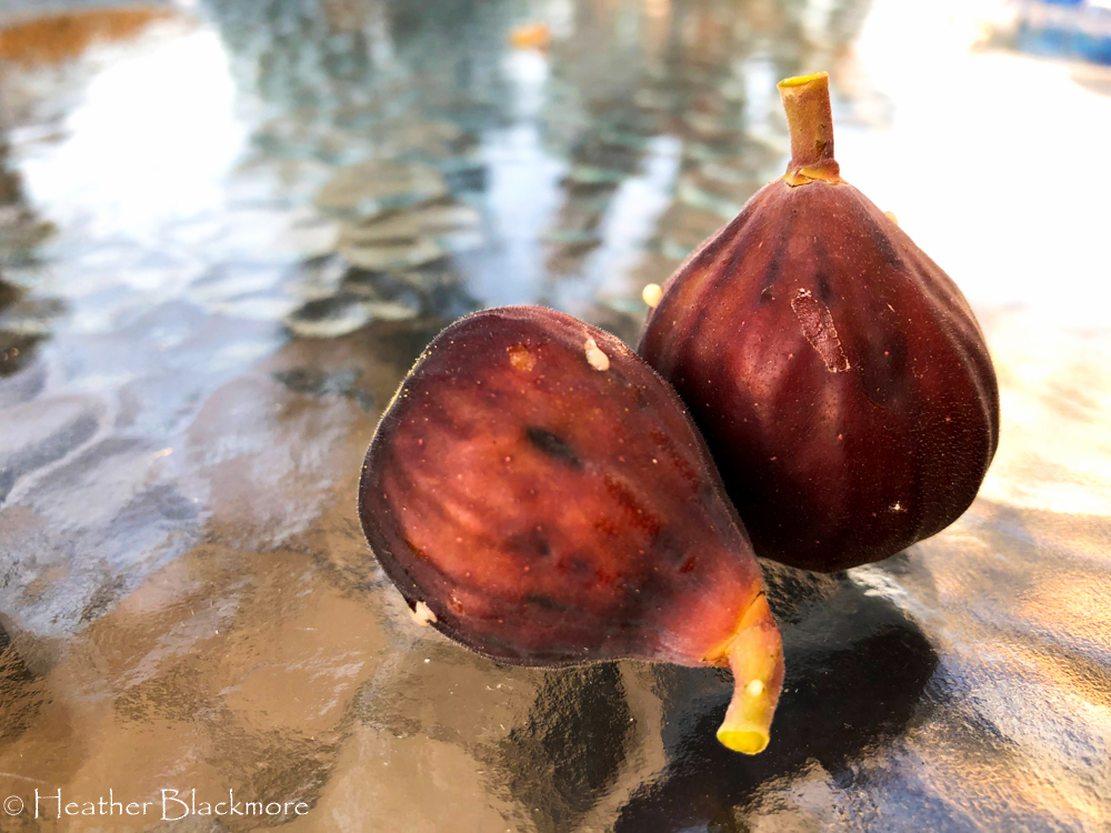 Two ripe figs