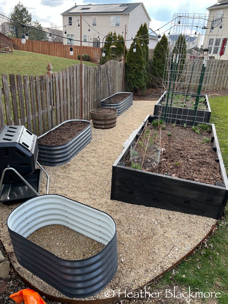 Empty raised beds